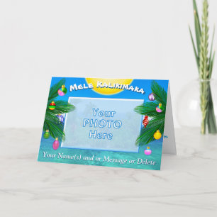 Cartão De Festividades Mele Kalikimaka Personalized PHOTO Christmas Cards