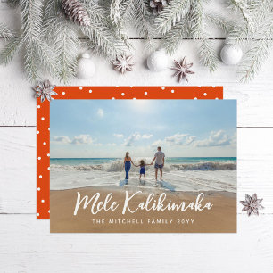 Cartão De Festividades Mele Kalikimaka Qualquer Foto de Feriado Saudável
