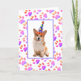 Cartão De Festividades Melhor Aniversário de Corgi do Pai