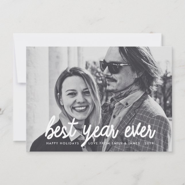 Cartão De Festividades Melhor Ano de Todos (Frente)