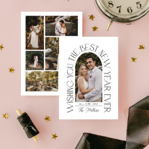 Cartão De Festividades Melhor Ano Novo Foto de Arch Minimalista Moderna