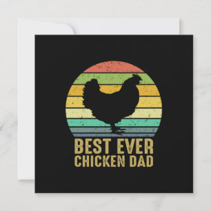 Cartão De Festividades Melhor Arte de Frango de Todos os Tempos Pai de Fr
