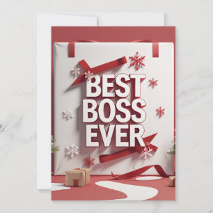 Cartão De Festividades Melhor Chefe de Natal
