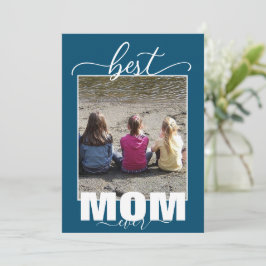 Cartão De Festividades Melhor Dia de as mães de fotos de 3 crianças MOM E