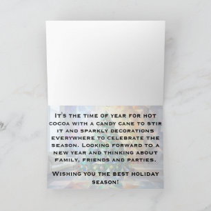 Cartão De Festividades Melhor Época de Férias Árvore de Natal Espelhada X