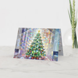 Cartão De Festividades Melhor Época de Férias Árvore de Natal Espelhada X