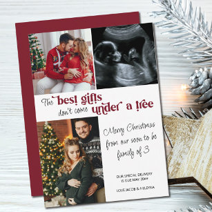 Cartão De Festividades Melhor Família de presentes de 3 fotos de gravidez