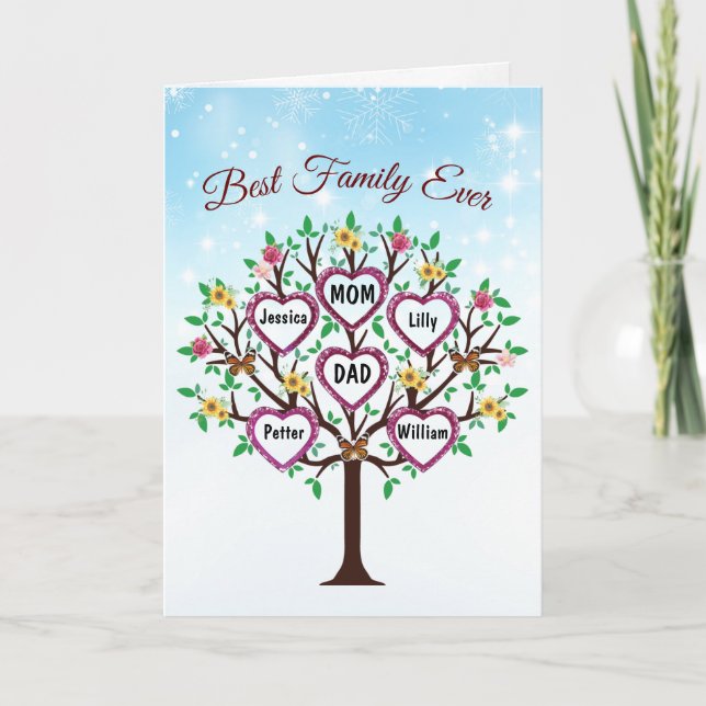 Cartão De Festividades Melhor Família Nunca (Frente)