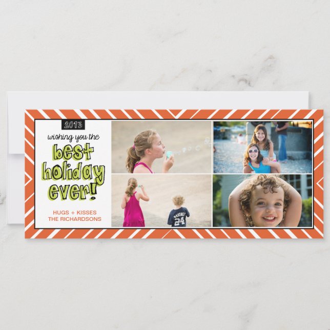 Cartão De Festividades Melhor Feriado x4! (Frente)