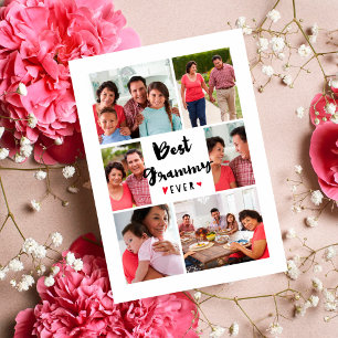 Cartão De Festividades Melhor Gramática de Colagem de Fotos do Grammy Eve