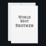 Cartão De Festividades Melhor irmão do mundo adiciona nome texto esportes<br><div class="desc">design</div>