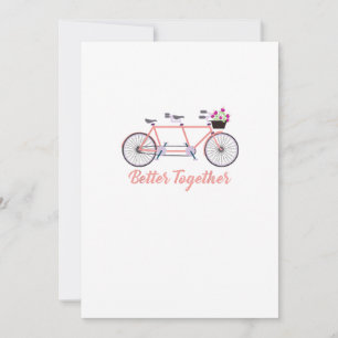 Cartão De Festividades Melhor Juntos Bicicleta Tandem Juntos Desenho Mode