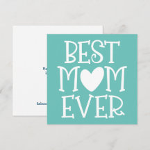 Melhor Mãe Da Mãe De Um Teal De Texto Branco De Co