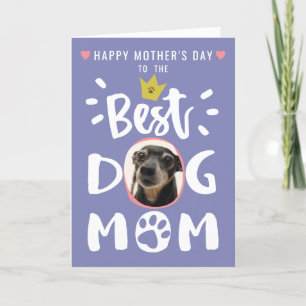 Cartão De Festividades Melhor Mãe de Cachorro Foto de Animalzinho Fofo Ro