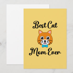 Cartão De Festividades Melhor Mãe de Gato de Todos os Tempos