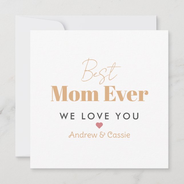 Cartão De Festividades Melhor mãe de sempre (Frente)