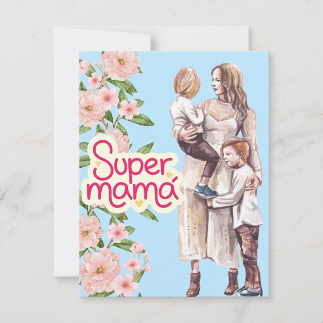 Cartão De Festividades Melhor mãe de sempre (Frente)