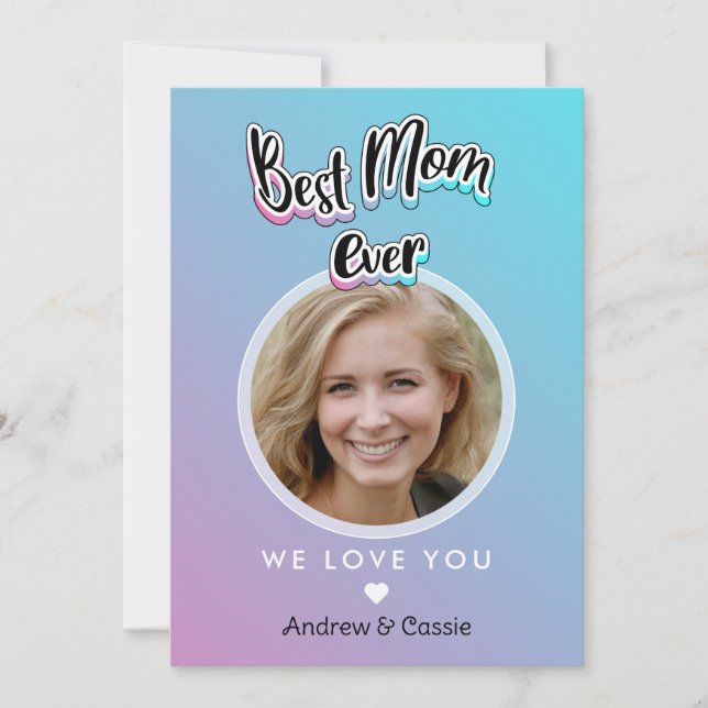 Cartão De Festividades Melhor mãe de todas (Frente)