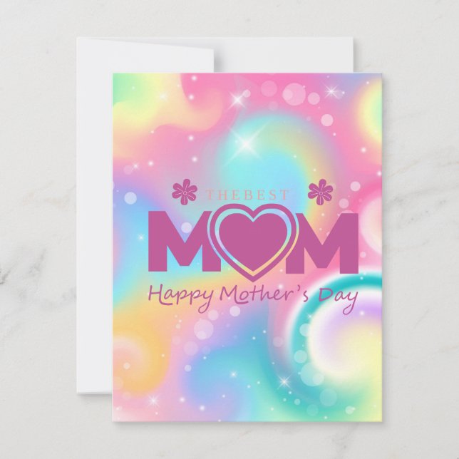 Cartão De Festividades Melhor mãe de todos os tempos  (Frente)