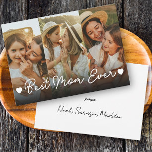Cartão De Festividades Melhor Mãe de Todos os Tempos 3 Colagem de Fotos D