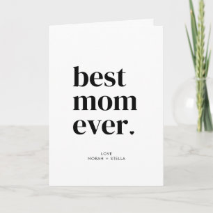 Cartão De Festividades Melhor Mãe de Todos os Tempos Personalizada Modern