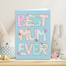 Melhor Mãe do Dia de as mães Azul