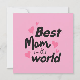 Cartão De Festividades Melhor Mãe do Mundo: Coleção do Dia das Mães 4