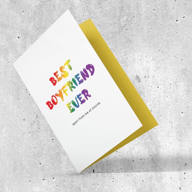 Cartão De Festividades Melhor Namorado Gay (Criador carregado)