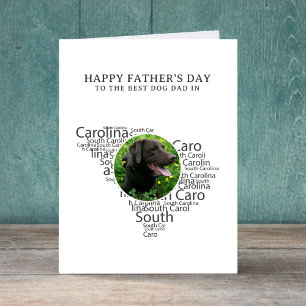 Cartão De Festividades Melhor Pai de Cachorro da Carolina do Sul Foto Dia