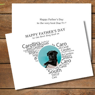 Cartão De Festividades Melhor Pai de Cachorro da Carolina do Sul Foto do 