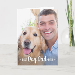 Cartão De Festividades Melhor Pai De Cachorro Foto Personalizada De Pet D