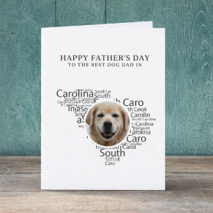 Cartão De Festividades Melhor Pai de Cachorro na Carolina do Sul Foto Dia