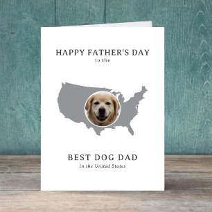 Cartão De Festividades Melhor Pai de Cachorro nos EUA Foto do Dia dos Pai
