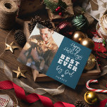 Cartão De Festividades Melhor Pai De Cães | Foto<br><div class="desc">Neste Natal, o vamos celebra nossos melhores amigos de quatro patas e os humanos que os amam incondicionalmente. Veja o nosso cartão 'Feliz Natal', personalizado com o nome do seu filhote e uma foto favorita. Perfeito para dar o melhor pai de cachorro do mundo! Com uma pata adicionada para selar...</div>