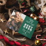 Cartão De Festividades Melhor Pai De Cães | Foto<br><div class="desc">Neste Natal, o vamos celebra nossos melhores amigos de quatro patas e os humanos que os amam incondicionalmente. Veja o nosso cartão 'Feliz Natal', personalizado com o nome do seu filhote e uma foto favorita. Perfeito para dar o melhor pai de cachorro do mundo! Com uma pata adicionada para selar...</div>