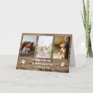 Cartão De Festividades Melhor Pai De Cães Foto Do Dia Do Pai