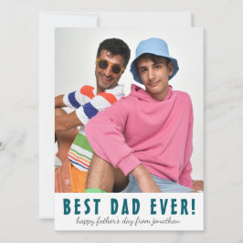 Cartão De Festividades Melhor Pai Elegante Simples | Foto do dia de os pa
