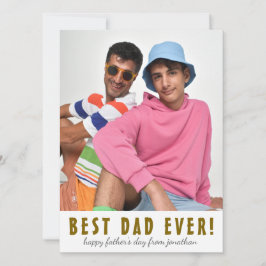 Cartão De Festividades Melhor Pai Elegante Simples | Foto do dia de os pa