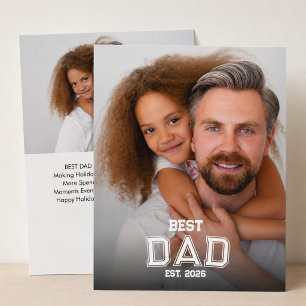 Cartão De Festividades Melhor Pai Minimal Estabelecido Ano Novo Pai Foto