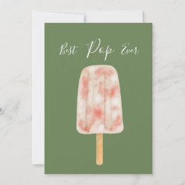 Cartão De Festividades Melhor Papai de Todos os Tempos Funny Popsicle Car