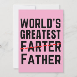 CARTÃO DE FESTIVIDADES MELHOR PEIDOR DO MUNDO - PAI - DIA DOS PAIS