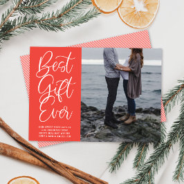 Cartão De Festividades Melhor Presente Alguma Vez Foto De Feriado De Grav