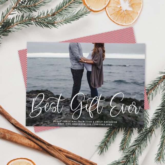 Cartão De Festividades Melhor Presente Alguma Vez Foto De Feriado De Grav (Criador carregado)