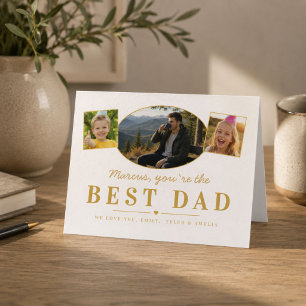Cartão De Festividades Melhor Presente do Dia dos Pais do Papai pelas Cri