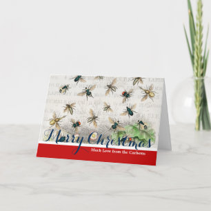 Cartão De Festividades Melhor Rainha Abelha Entomologia Botânica Vintage