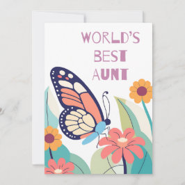 Cartão De Festividades Melhor Tia do Mundo