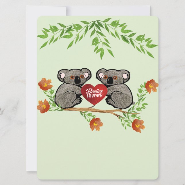 Cartão De Festividades Melhores Amigos Para Sempre (Frente)