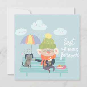 Cartão De Festividades Melhores Amigos para Sempre