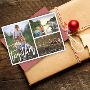 Cartão De Festividades Melhores Juntos Três Fotos