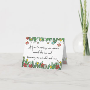 Cartão De Festividades Memórias do fazer em torno da árvore